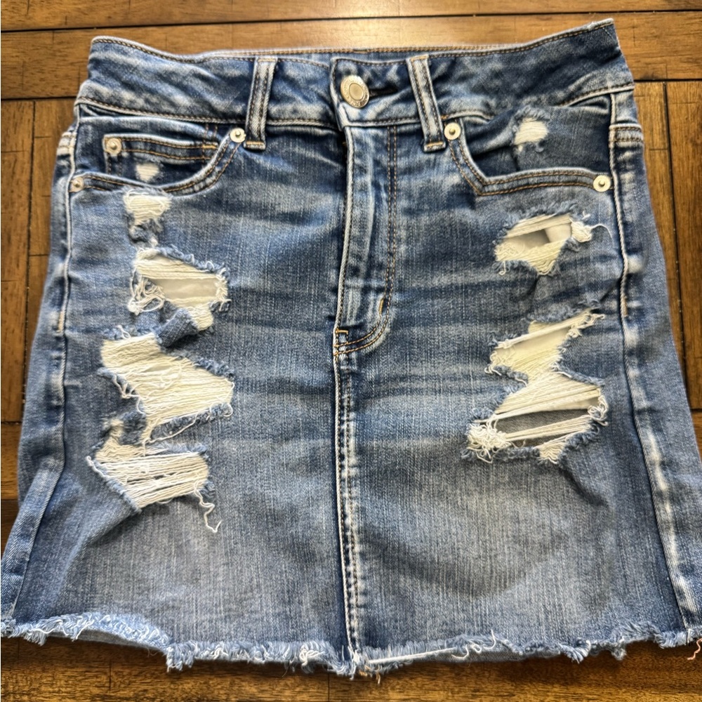 American Eagle Outfitters Blue Mini Pencil Skirt-size 4